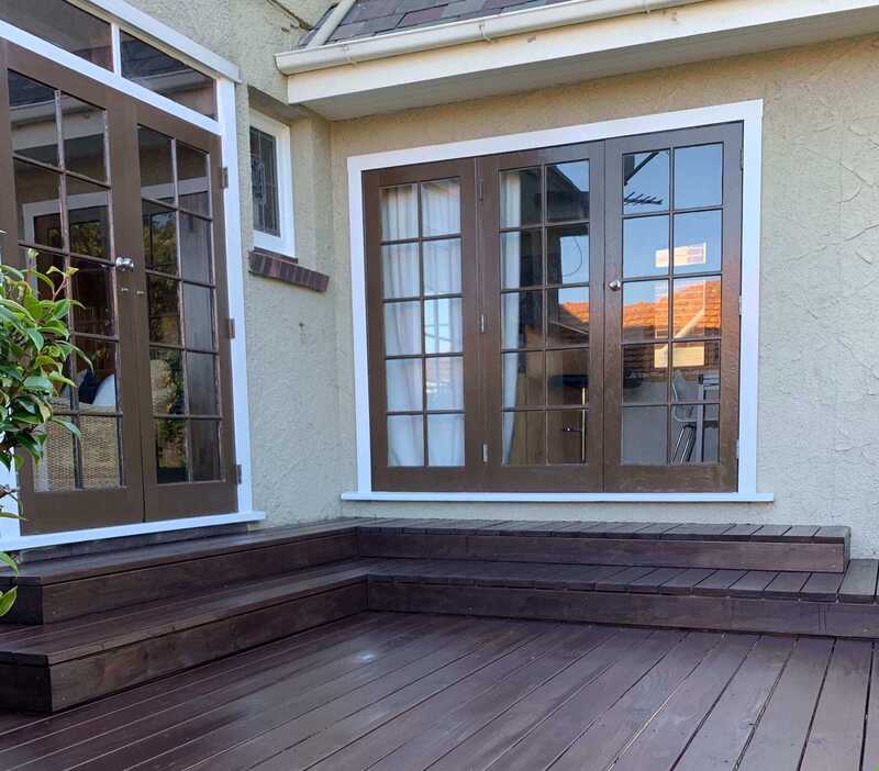 Brown-colored door, a warm and inviting entrance